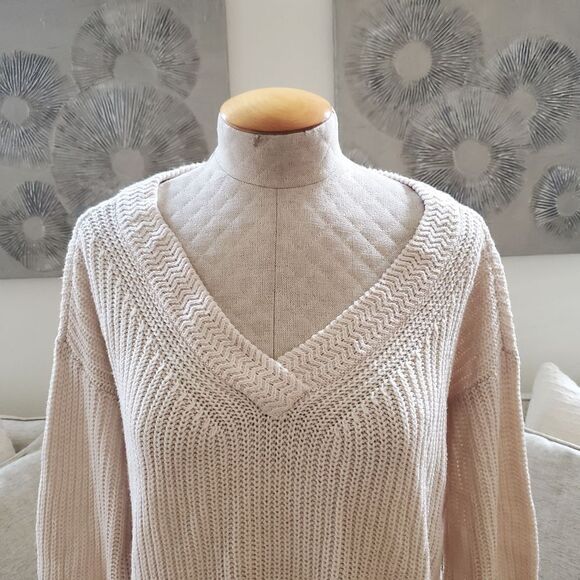 🔆 SANCTUARY 🔆Austin Shaker Stitch Long Length Sweater - [size Medium, Ivory] - Picture 3 of 10